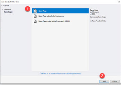 Add Razor Page